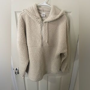 Sherpa half zip PINK VS hoodie